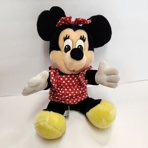 Vintage Walt Disney Minnie Mouse Stuffed Animal Plush Disneyland Polka Dot